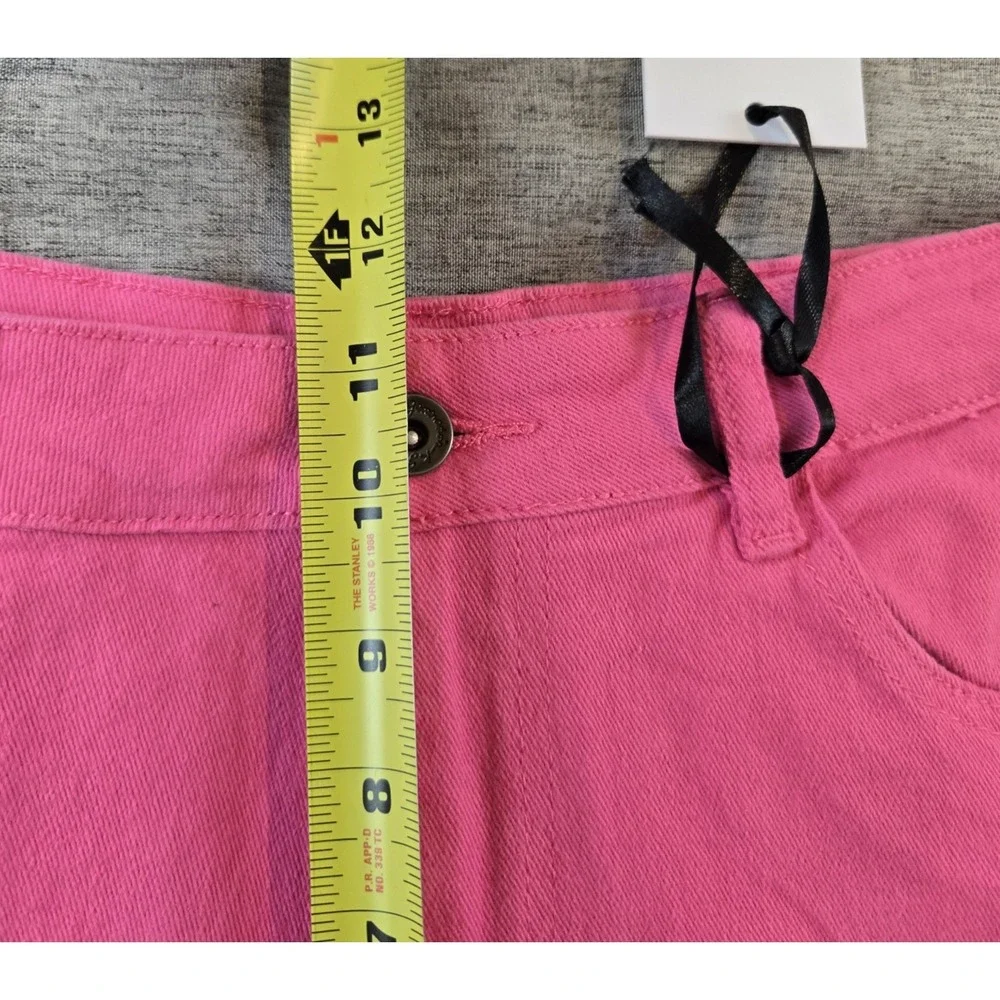 NWT Generation K Junior's Hot Pink Fringe Trim Festival Shorts 32